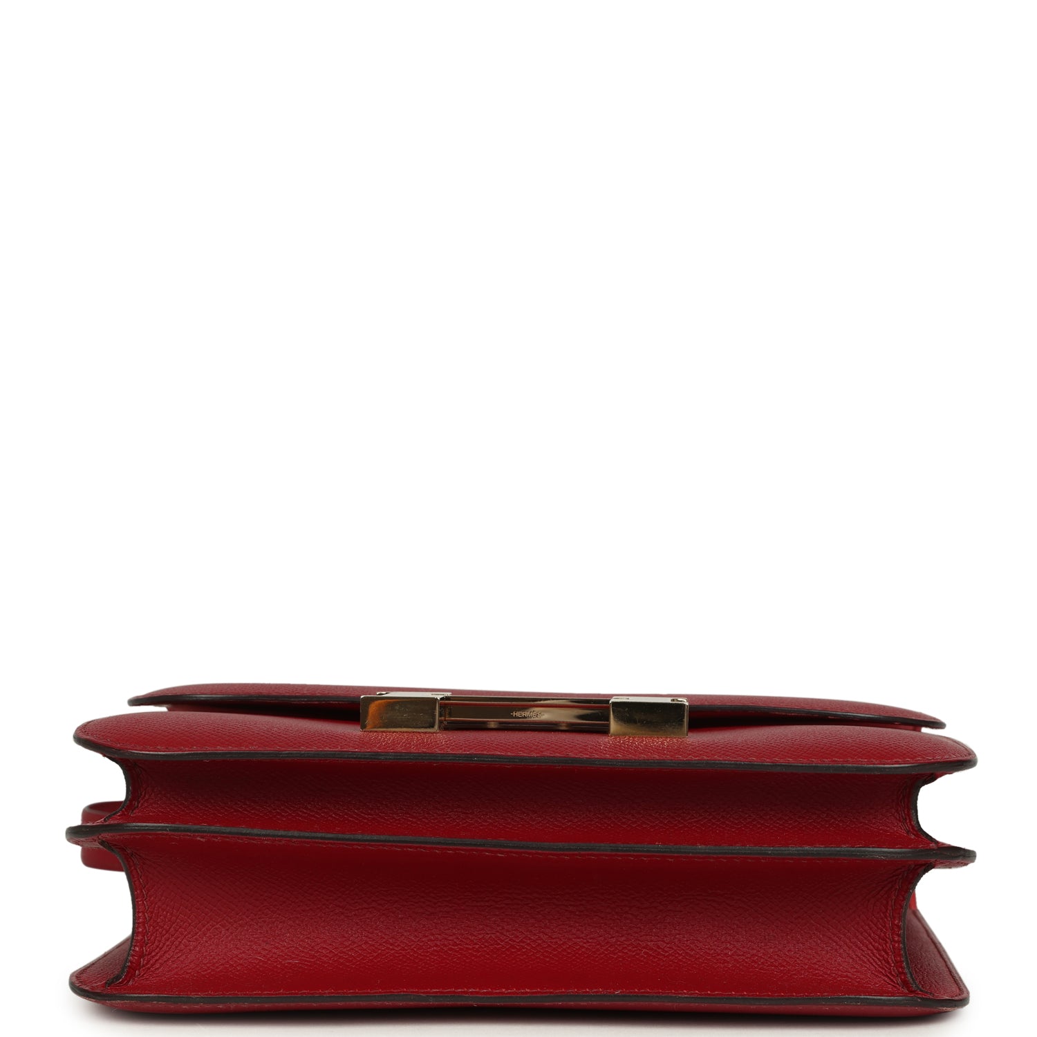 Constance 24 Rouge Grenat Verso Epsom Lacquered Permabrass Hardware Bag