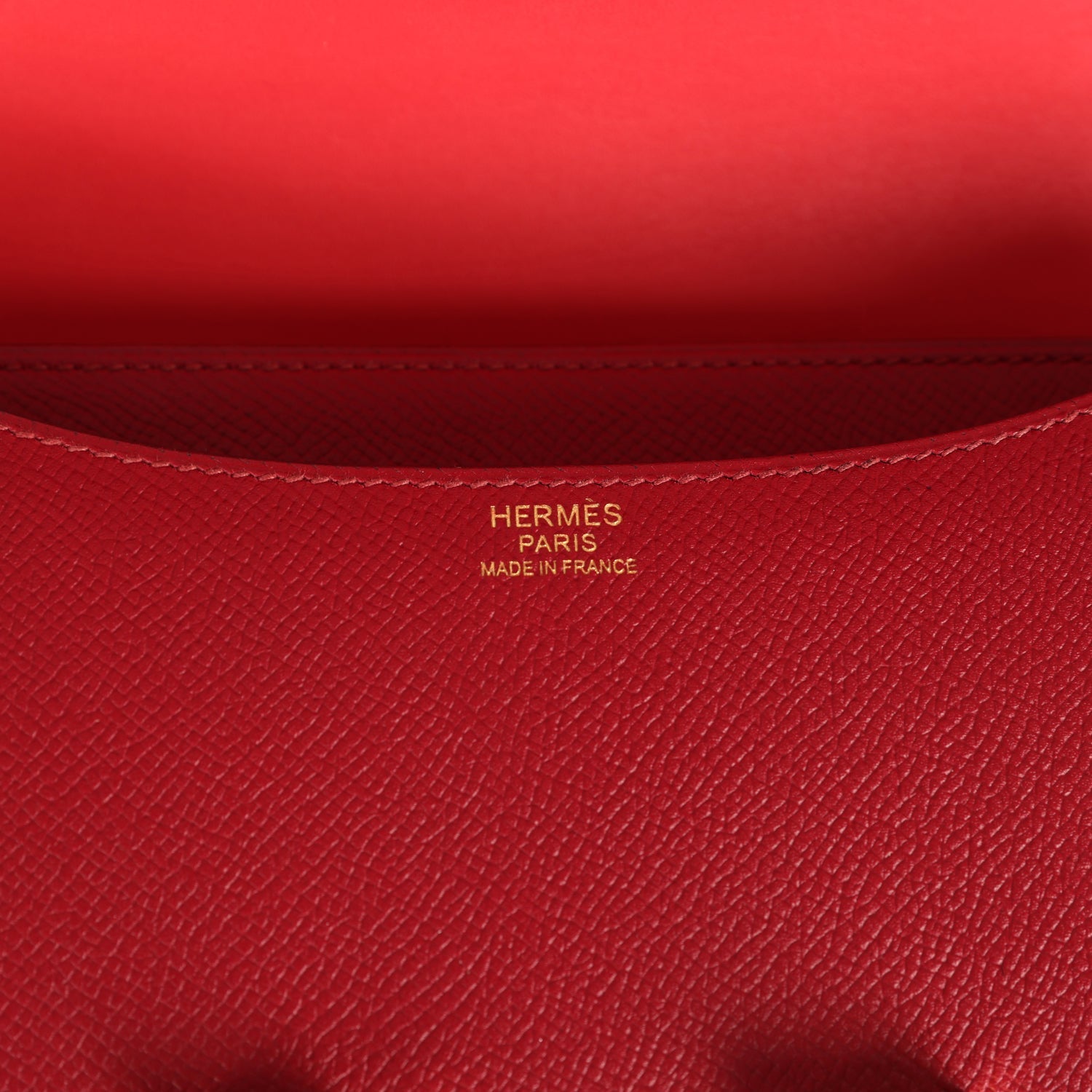 Constance 24 Rouge Grenat Verso Epsom Lacquered Permabrass Hardware Bag