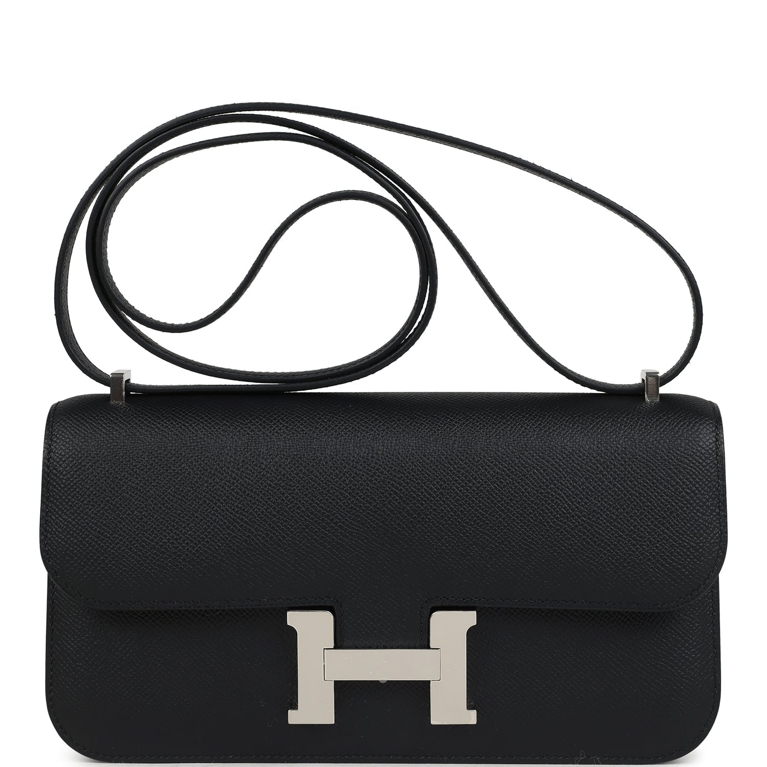 Constance Elan Black Epsom Palladium Hardware Bag