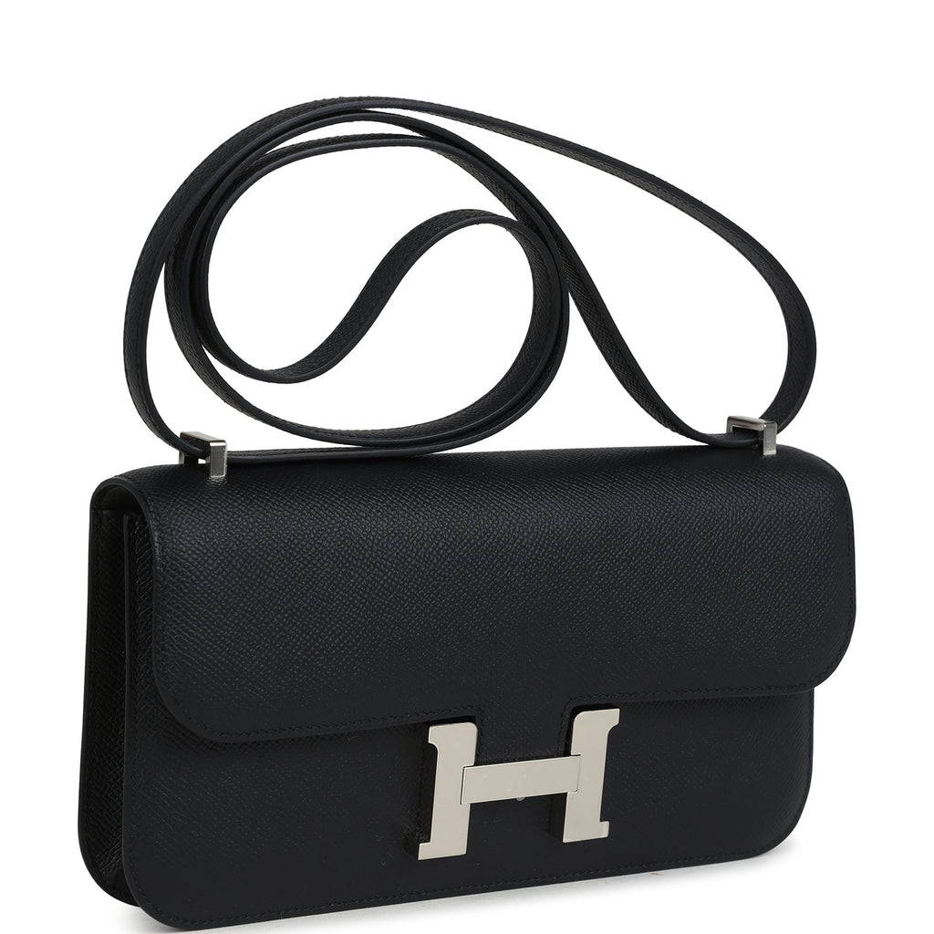 Constance Elan Black Epsom Palladium Hardware Bag