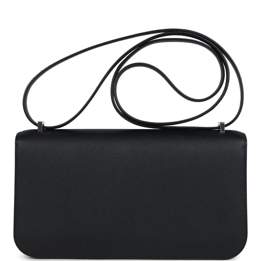Constance Elan Black Epsom Palladium Hardware Bag