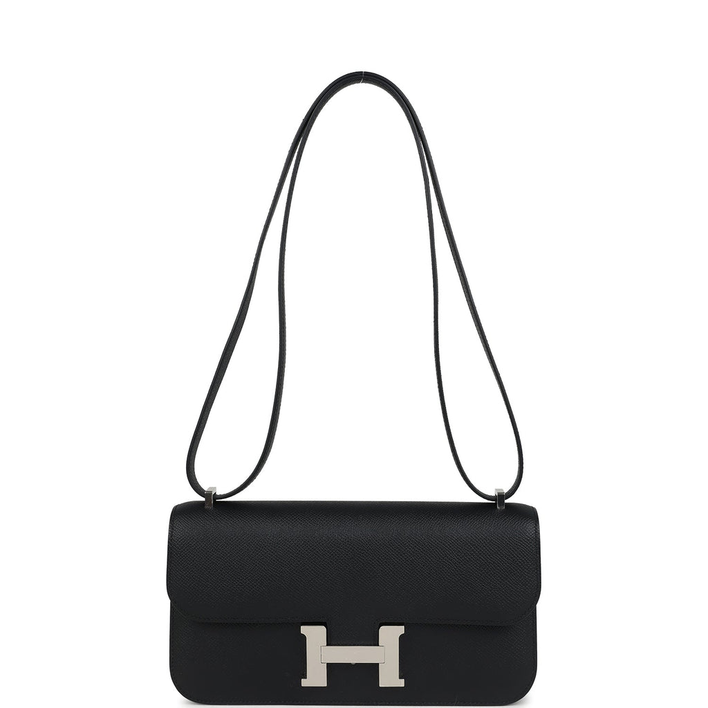 Constance Elan Black Epsom Palladium Hardware Bag