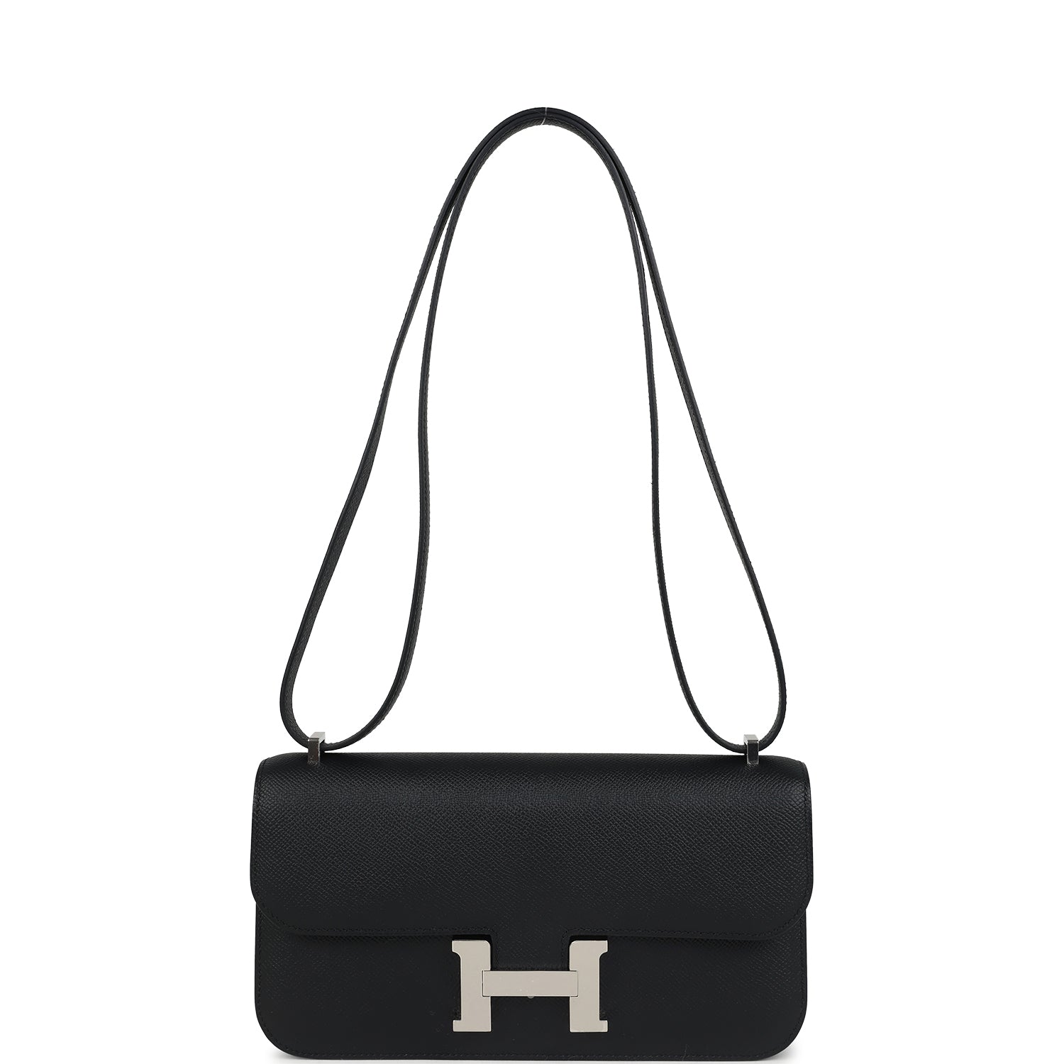 Constance Elan Black Epsom Palladium Hardware Bag
