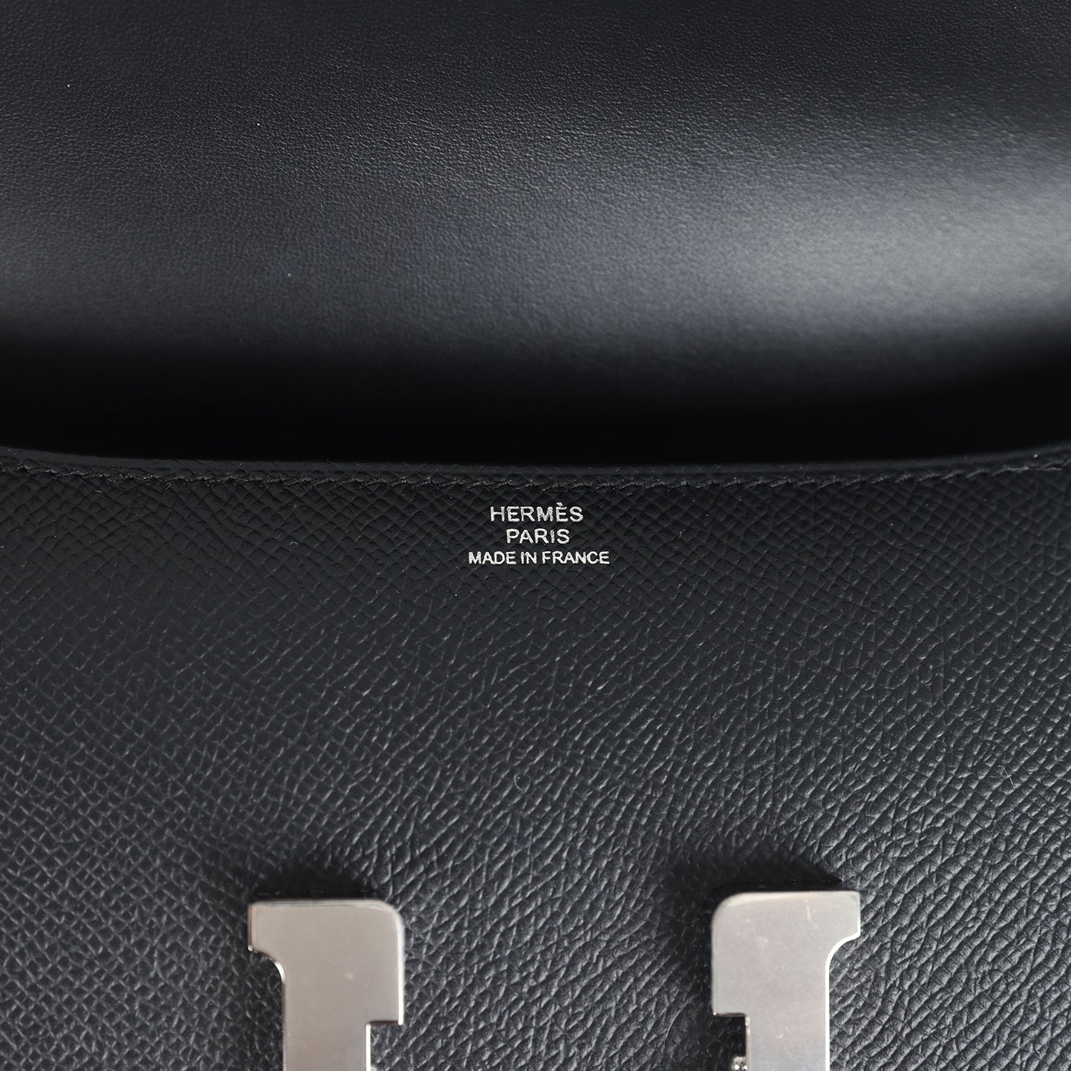Constance Elan Black Epsom Palladium Hardware Bag