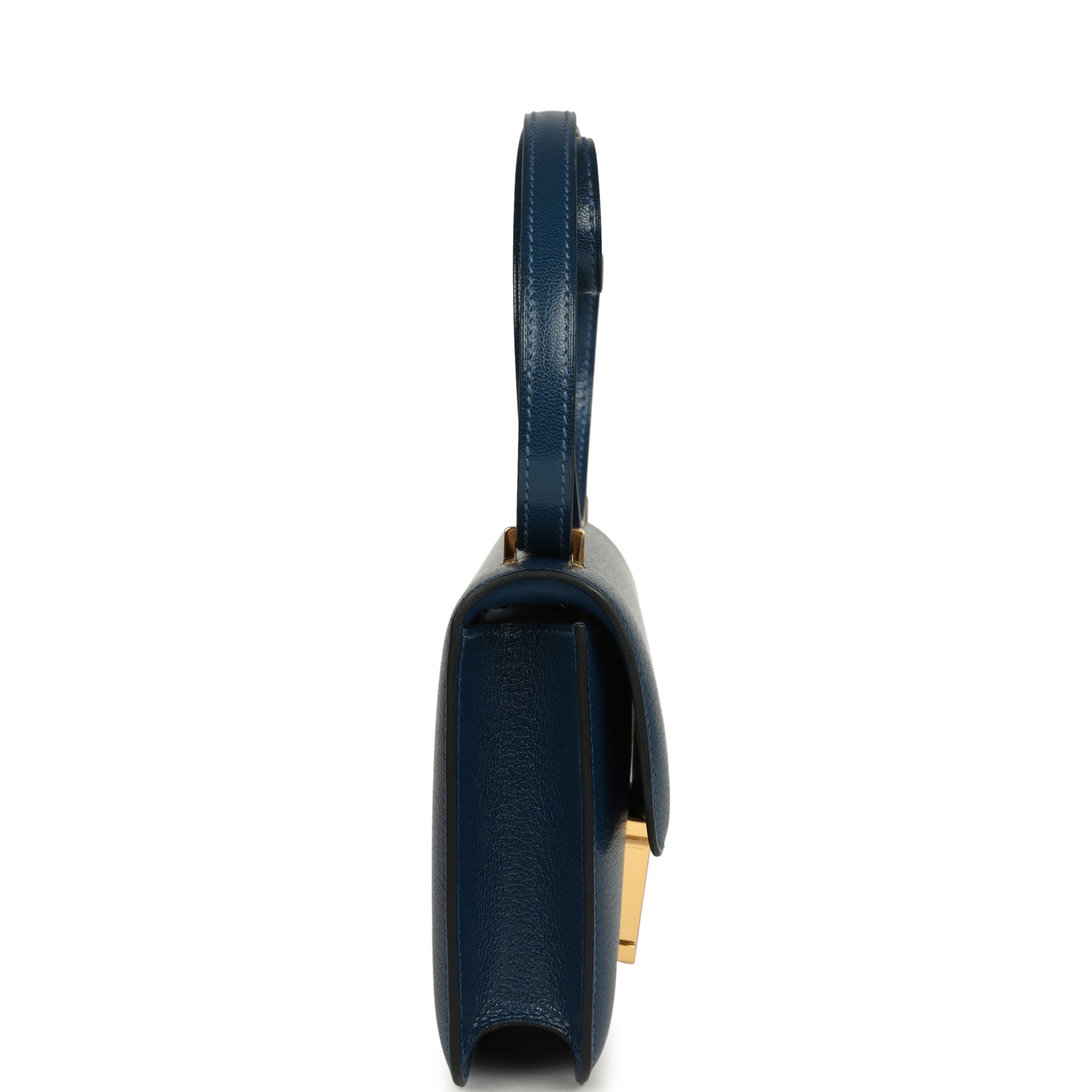 Constance Elan Deep Blue Chevre Chamkila Gold Hardware Bag