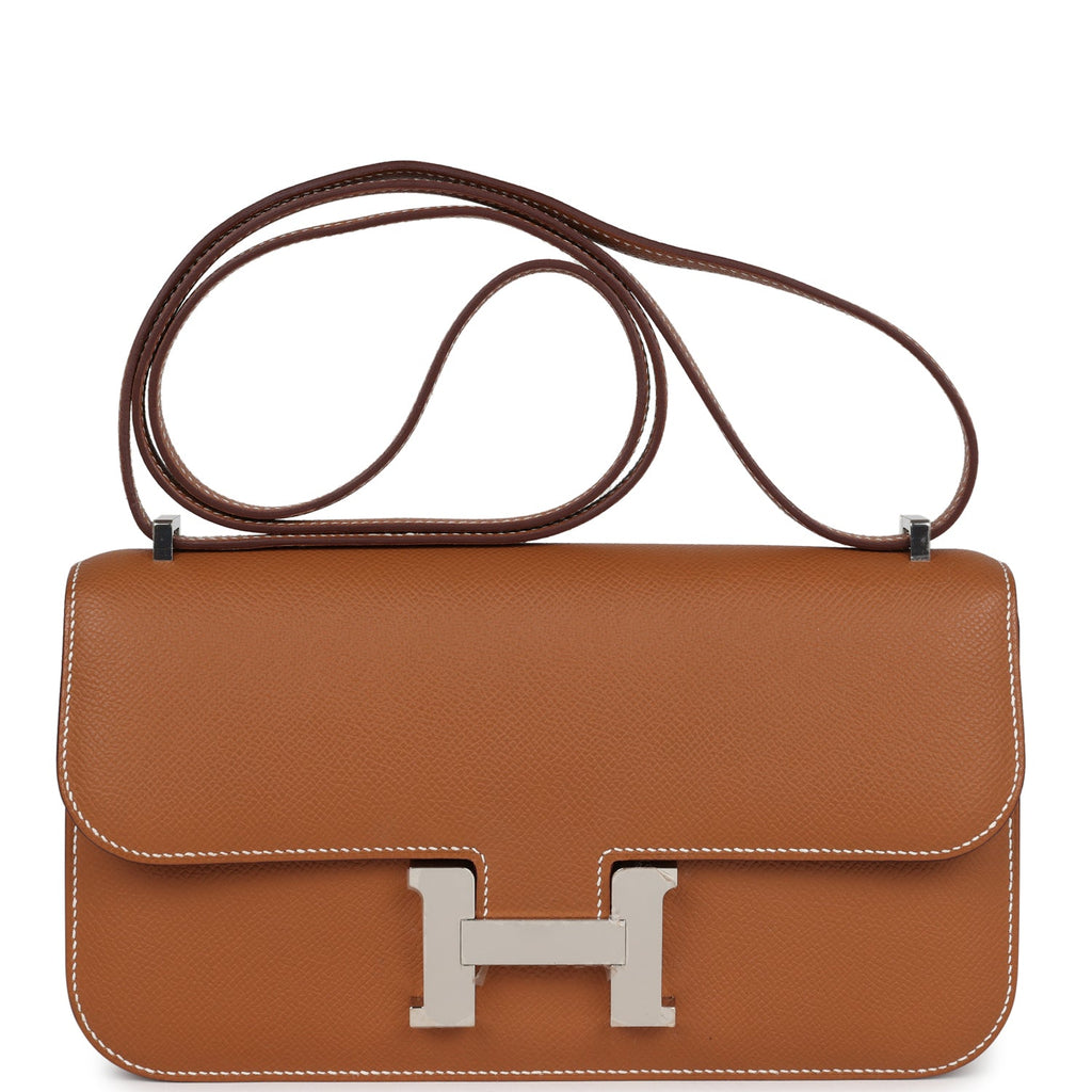 Constance Elan Gold Epsom Palladium Hardware Bag