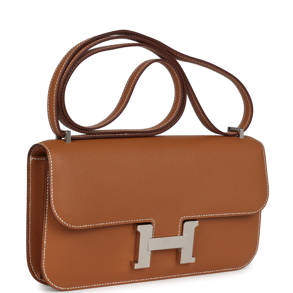 Constance Elan Gold Epsom Palladium Hardware Bag