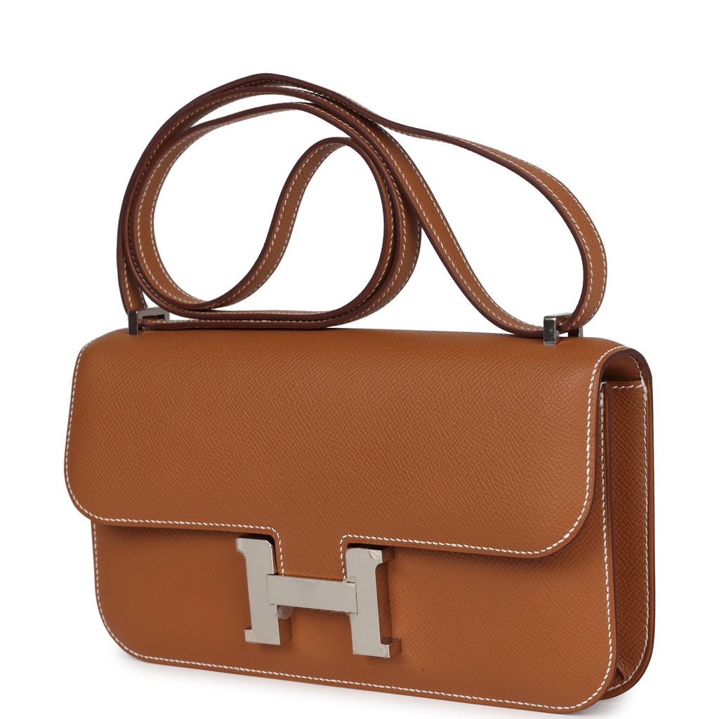 Constance Elan Gold Epsom Palladium Hardware Bag