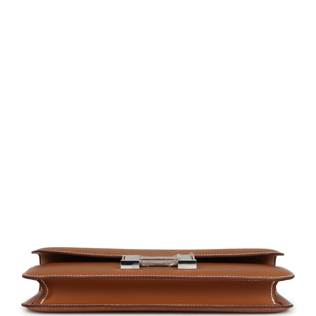 Constance Elan Gold Epsom Palladium Hardware Bag