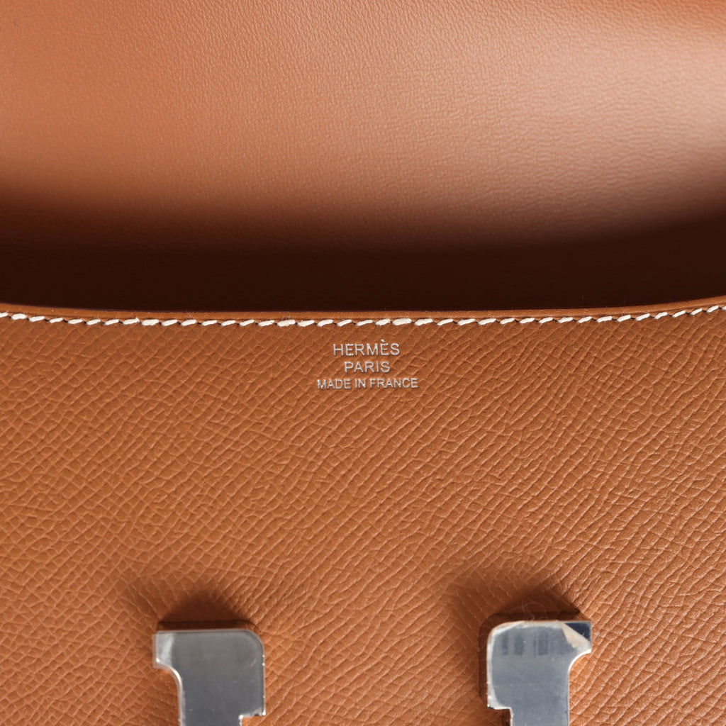 Constance Elan Gold Epsom Palladium Hardware Bag