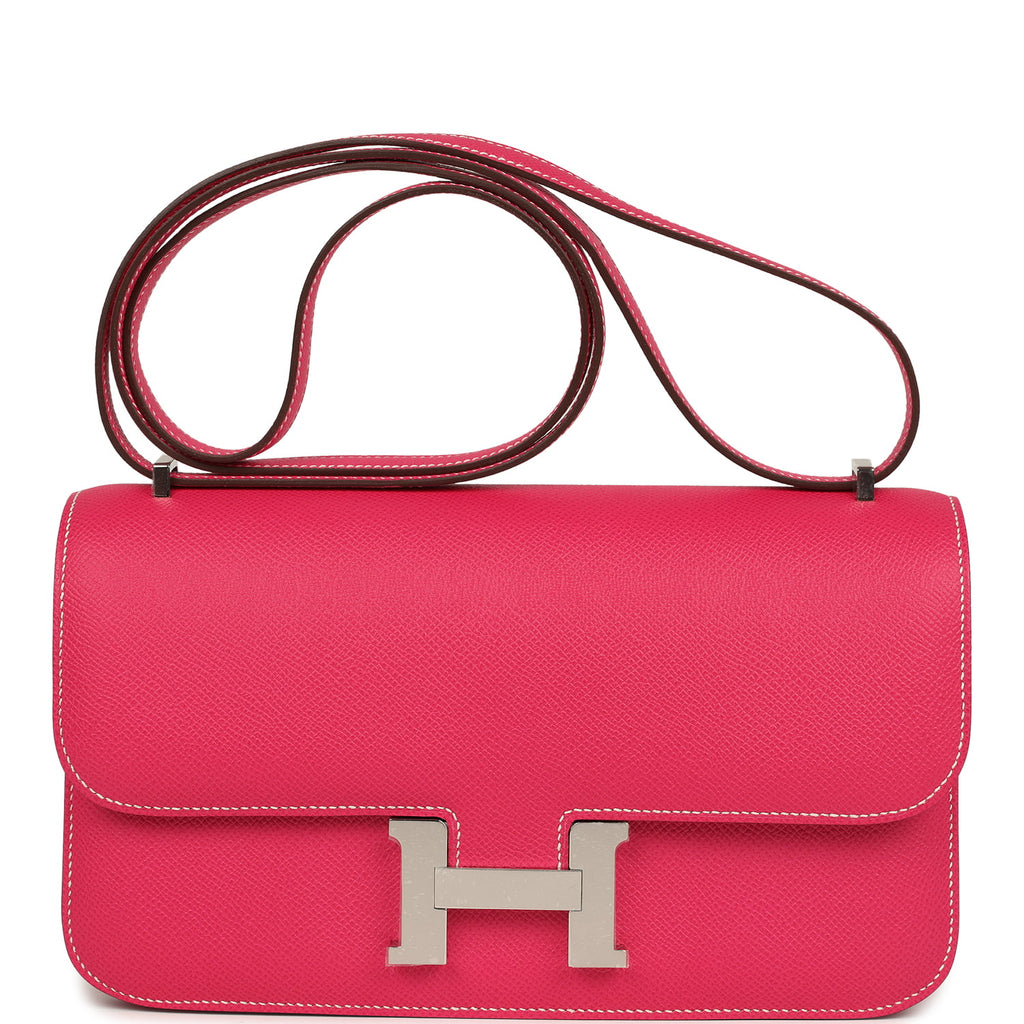 Constance Elan Rose Tyrien Epsom Palladium Hardware Bag