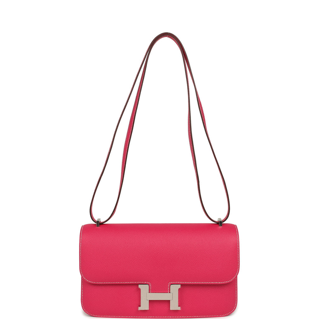 Constance Elan Rose Tyrien Epsom Palladium Hardware Bag