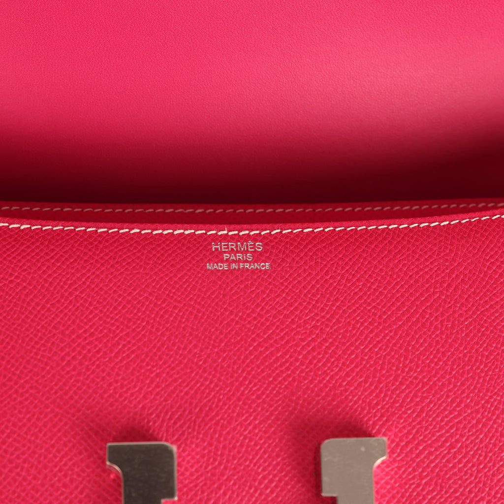 Constance Elan Rose Tyrien Epsom Palladium Hardware Bag
