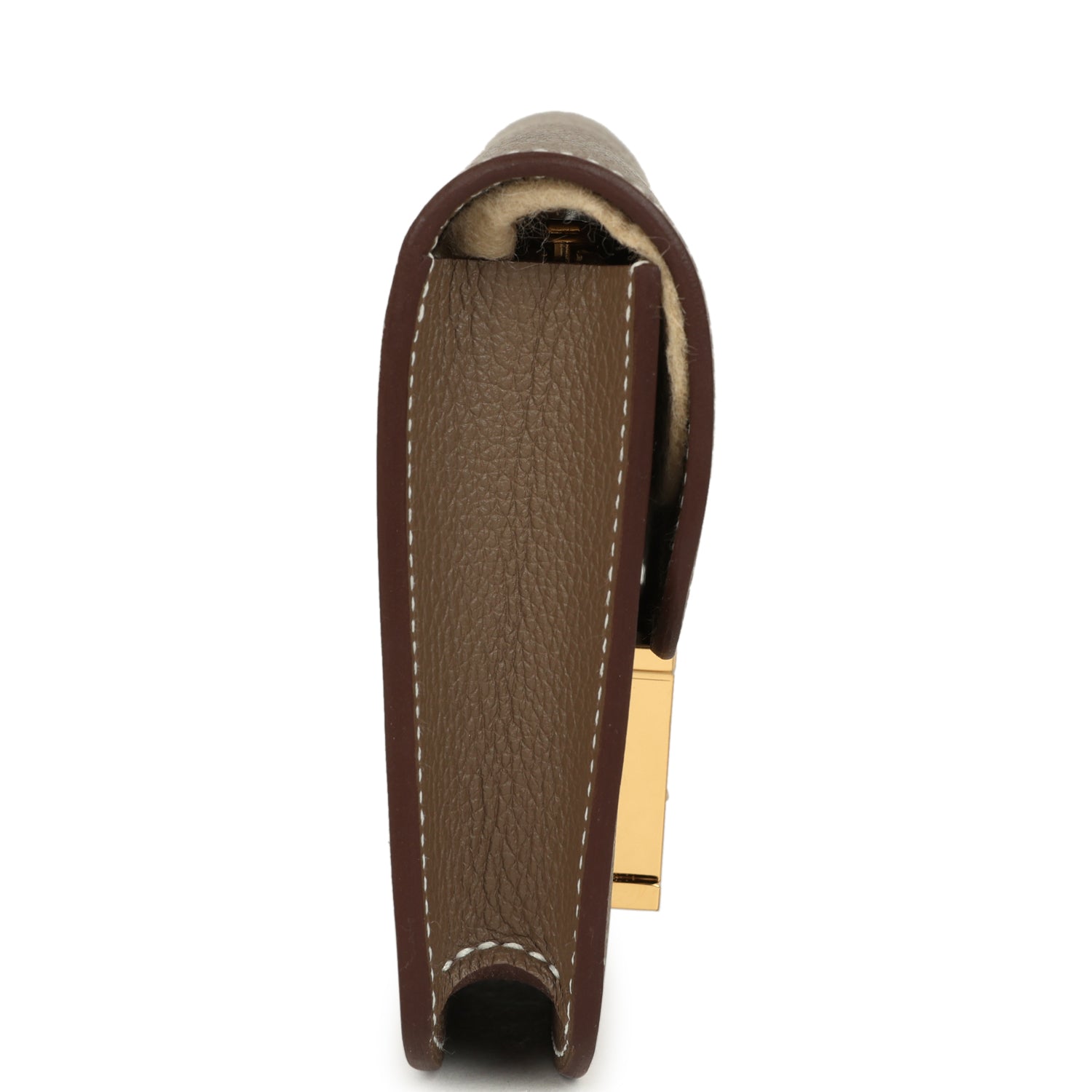Constance Slim Compact Wallet Etoupe Evercolor Gold Hardware Bag