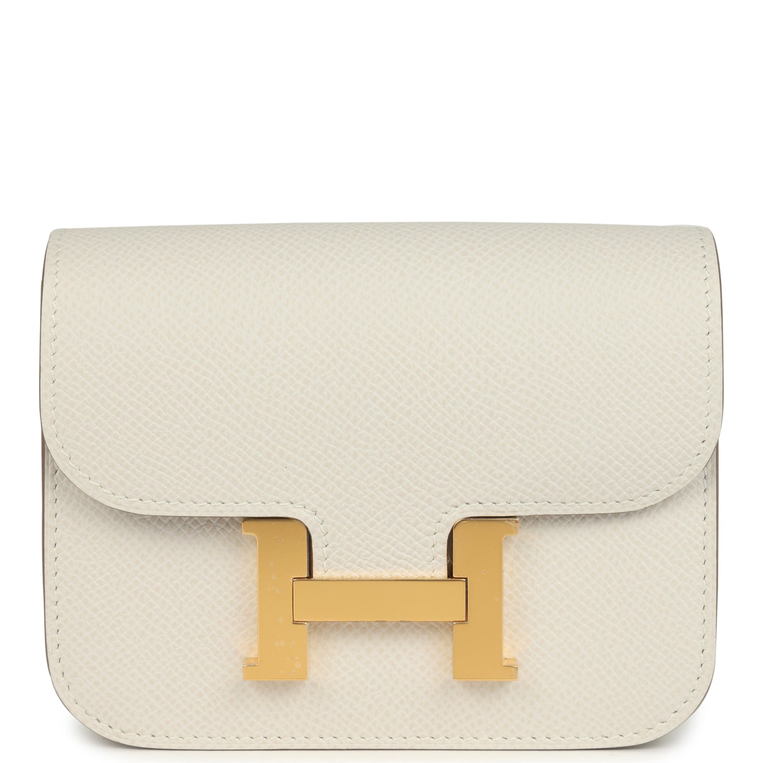 Constance Slim Wallet Craie Epsom Gold Hardware Bag