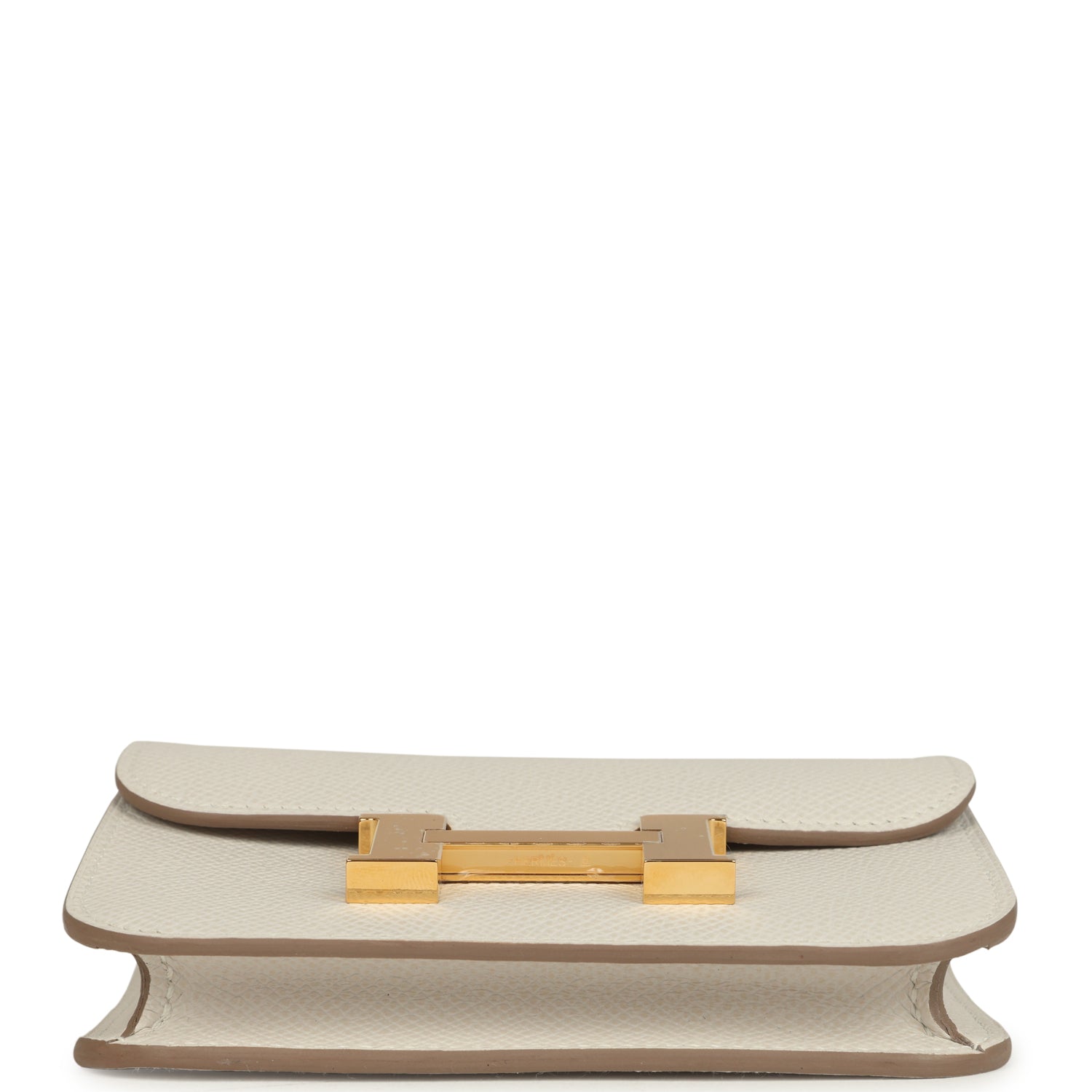 Constance Slim Wallet Craie Epsom Gold Hardware Bag