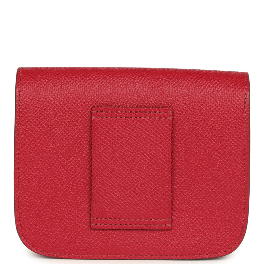 Constance Slim Wallet Rubis Epsom Gold Hardware Bag