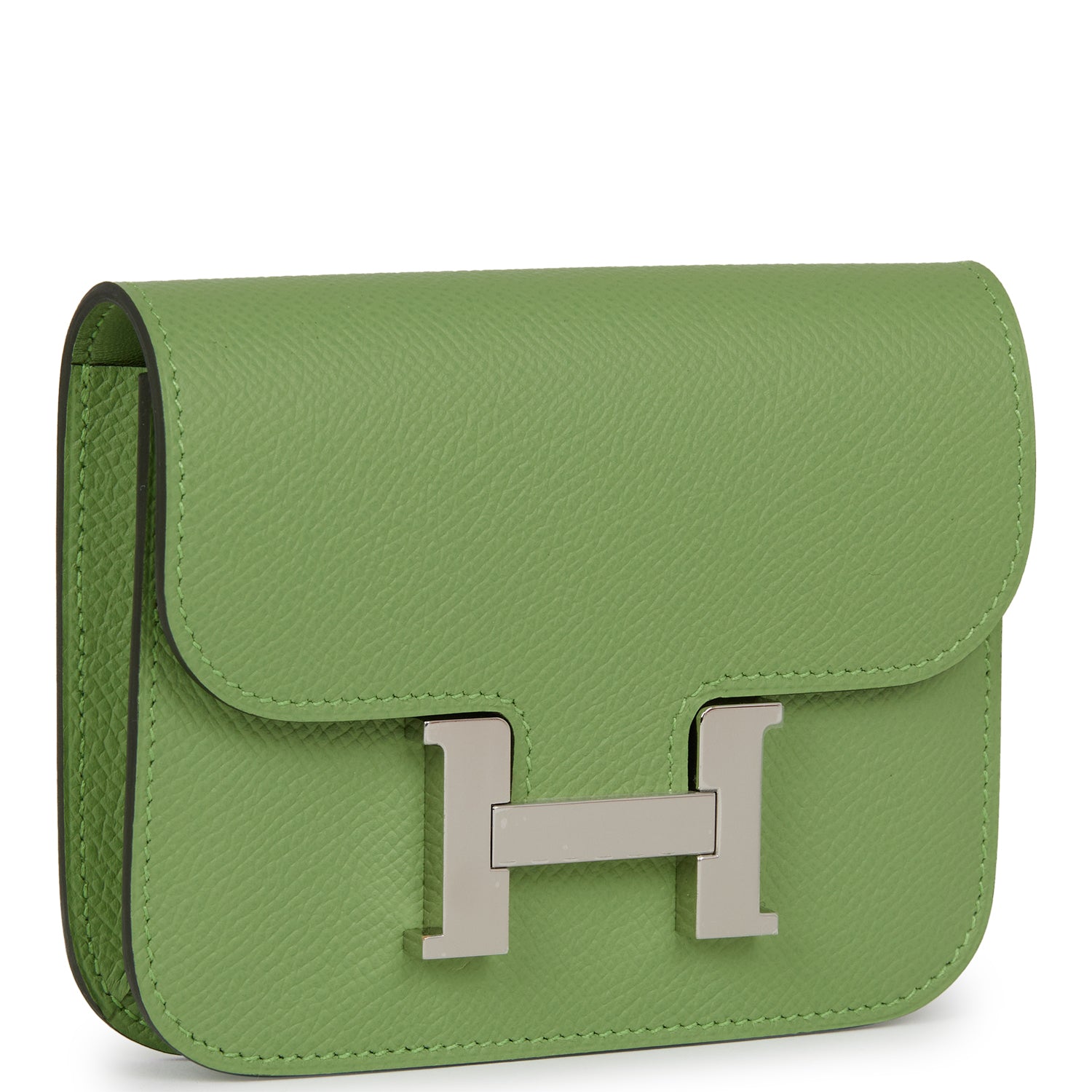 Constance Slim Wallet Vert Criquet Epsom Palladium Hardware Bag