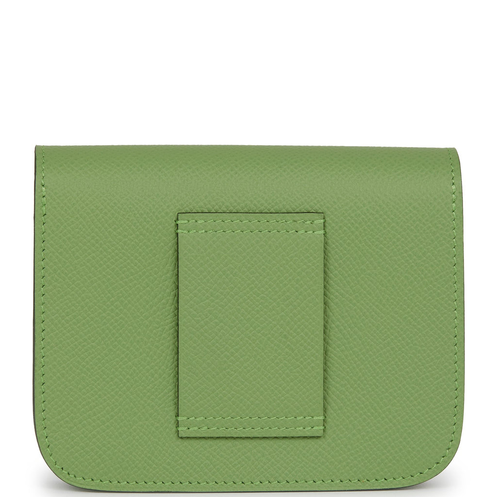 Constance Slim Wallet Vert Criquet Epsom Palladium Hardware Bag