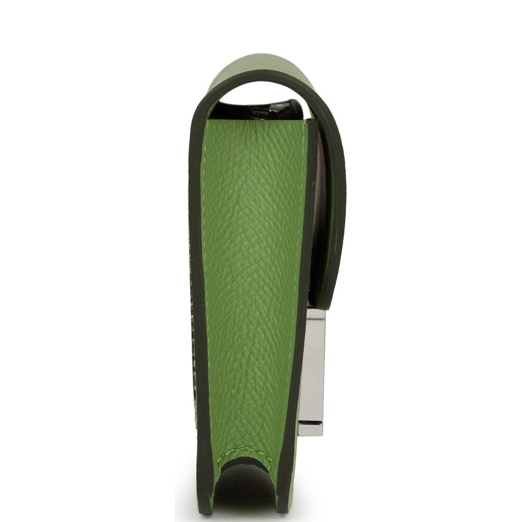 Constance Slim Wallet Vert Criquet Epsom Palladium Hardware Bag