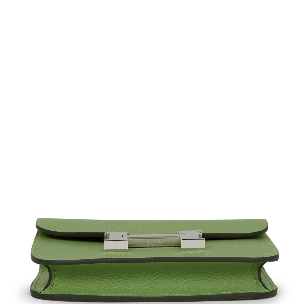 Constance Slim Wallet Vert Criquet Epsom Palladium Hardware Bag