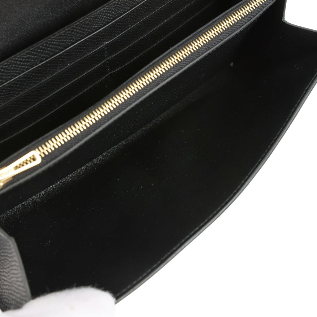 Constance Wallet To Go Black Epsom Gold Hardware Bag