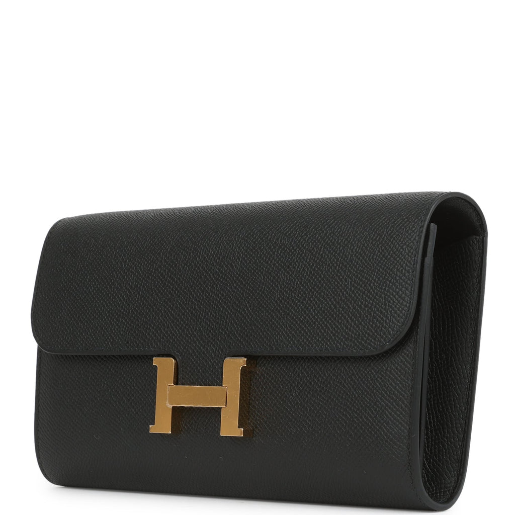 Constance Wallet To Go Black Epsom Gold Hardware Bag
