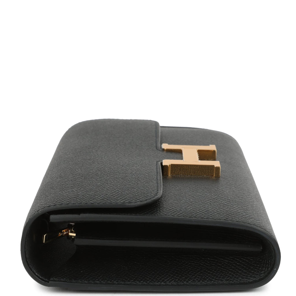 Constance Wallet To Go Black Epsom Gold Hardware Bag