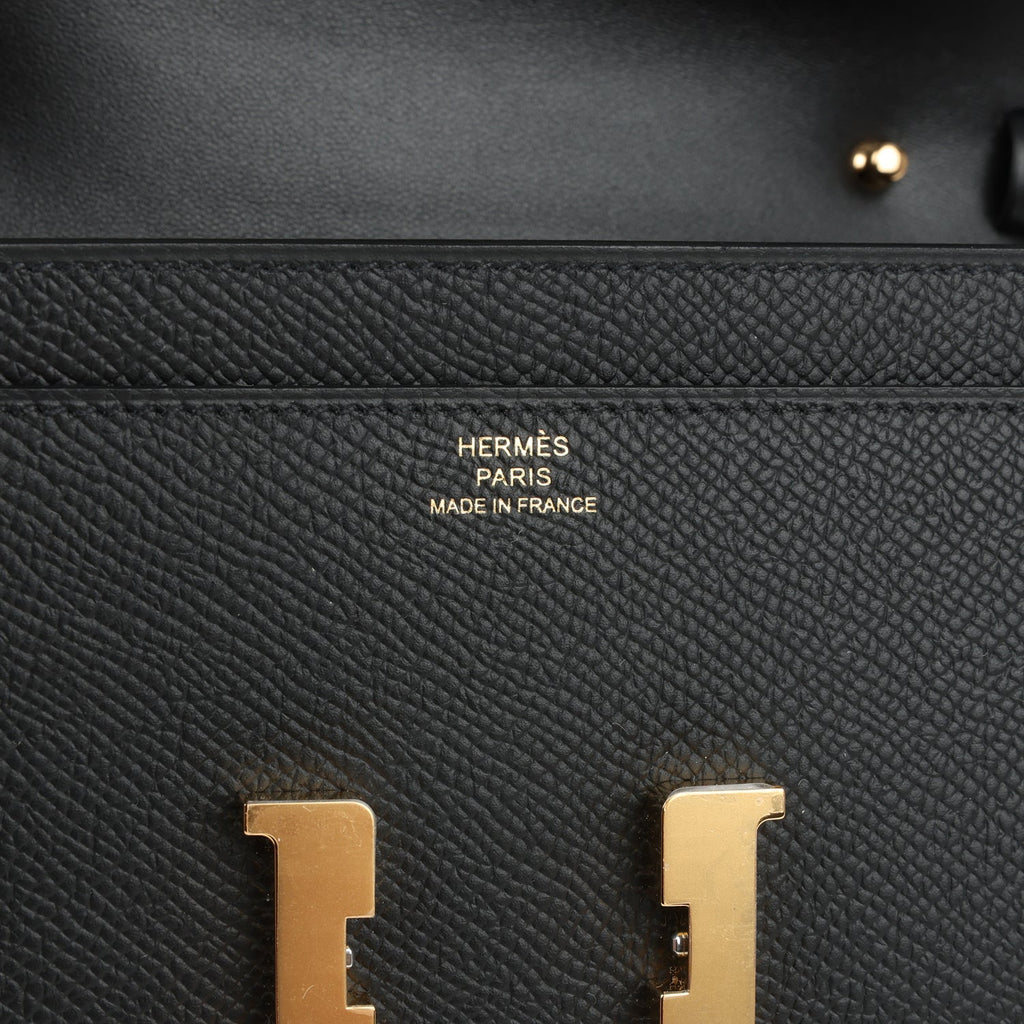 Constance Wallet To Go Black Epsom Gold Hardware Bag