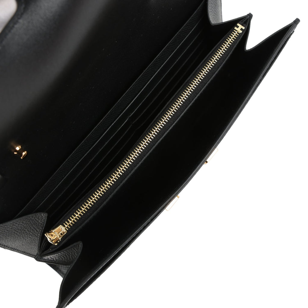 Constance Wallet To Go Black Epsom Gold Hardware Bag