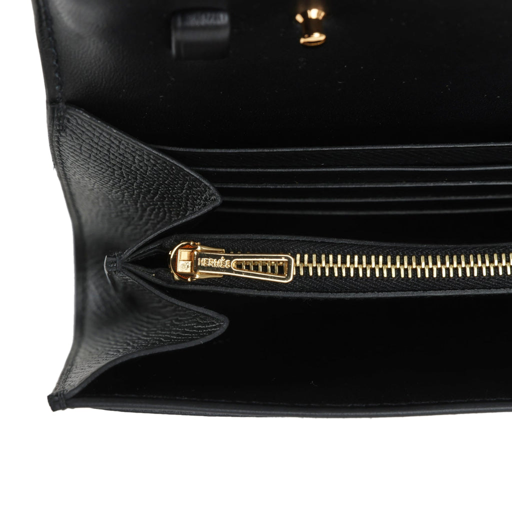 Constance Wallet To Go Black Epsom Gold Hardware Bag