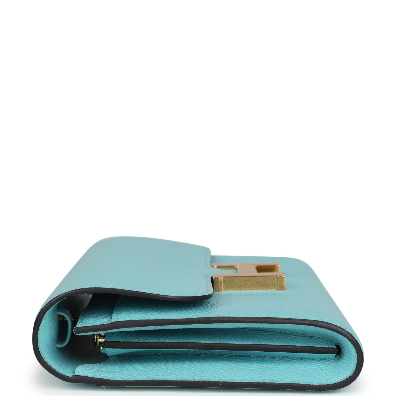 Constance Wallet To Go Bleu Atoll Epsom Gold Hardware Bag
