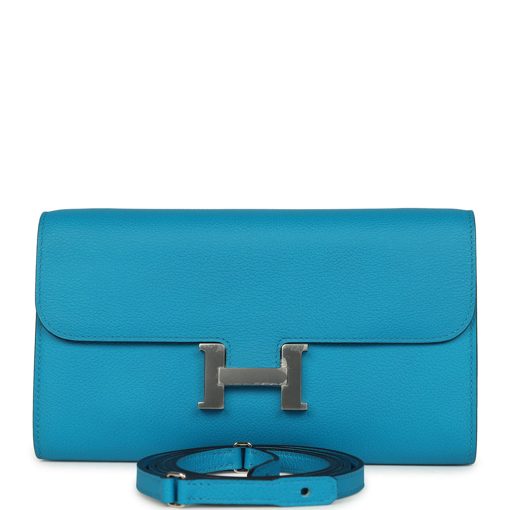 Constance Wallet To Go Bleu Frida Evercolor Palladium Hardware Bag