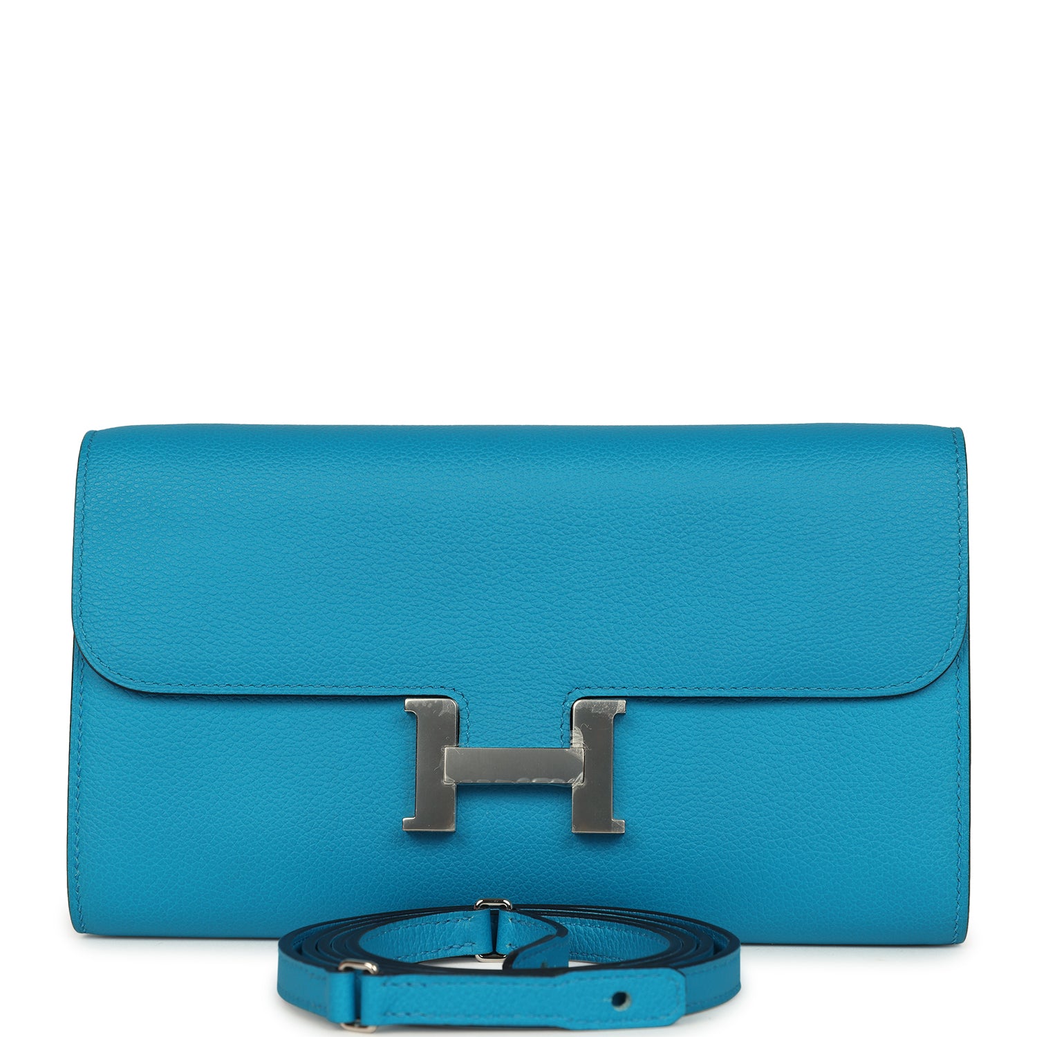 Constance Wallet To Go Bleu Frida Evercolor Palladium Hardware Bag