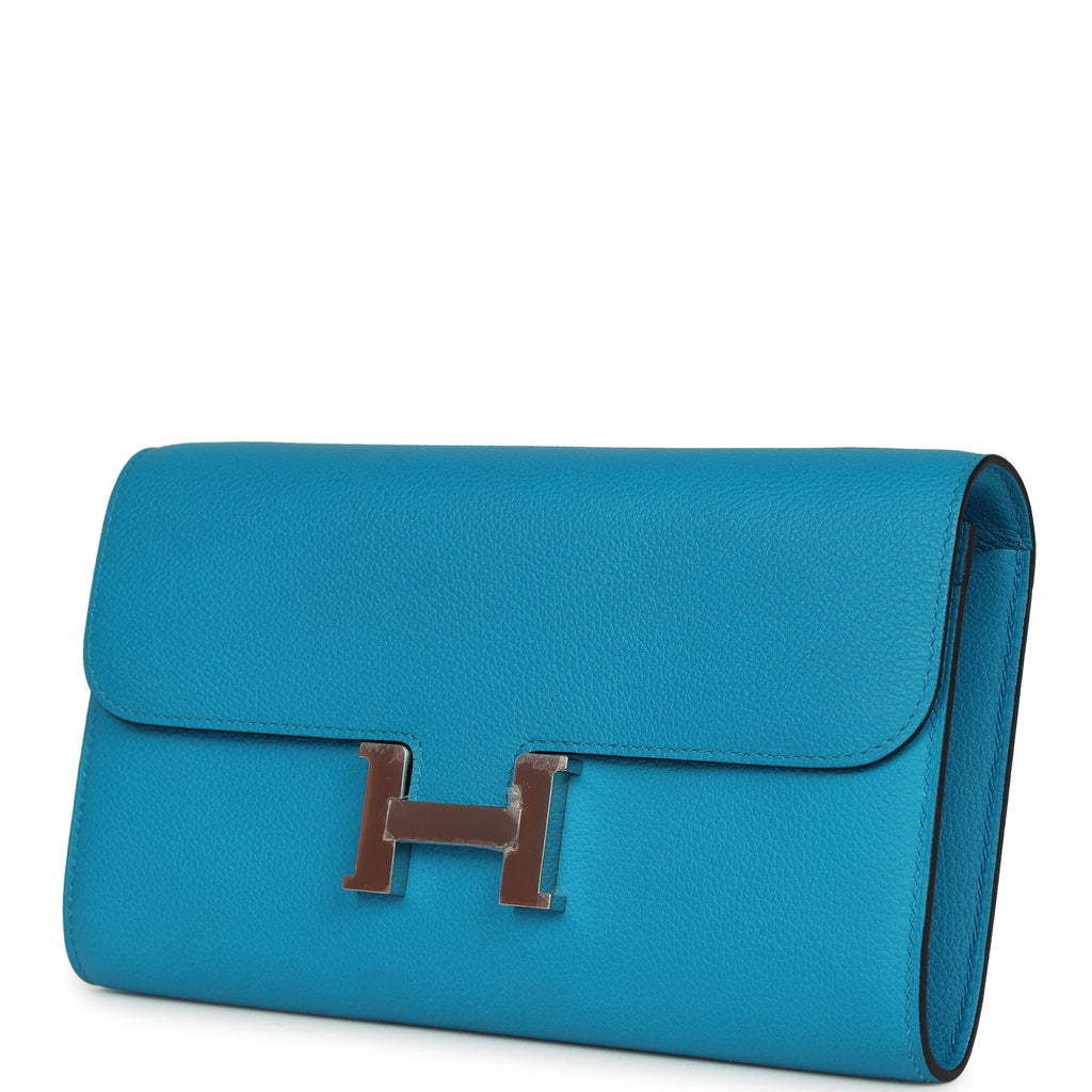 Constance Wallet To Go Bleu Frida Evercolor Palladium Hardware Bag