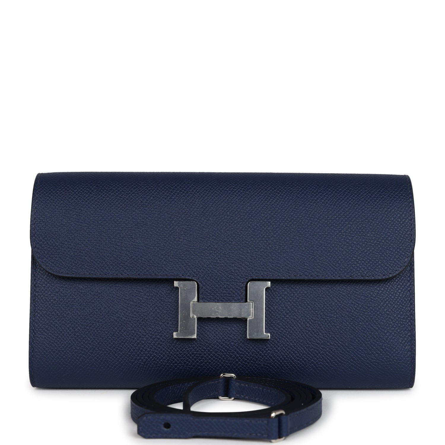 Constance Wallet To Go Bleu Navy Epsom Palladium Hardware Bag