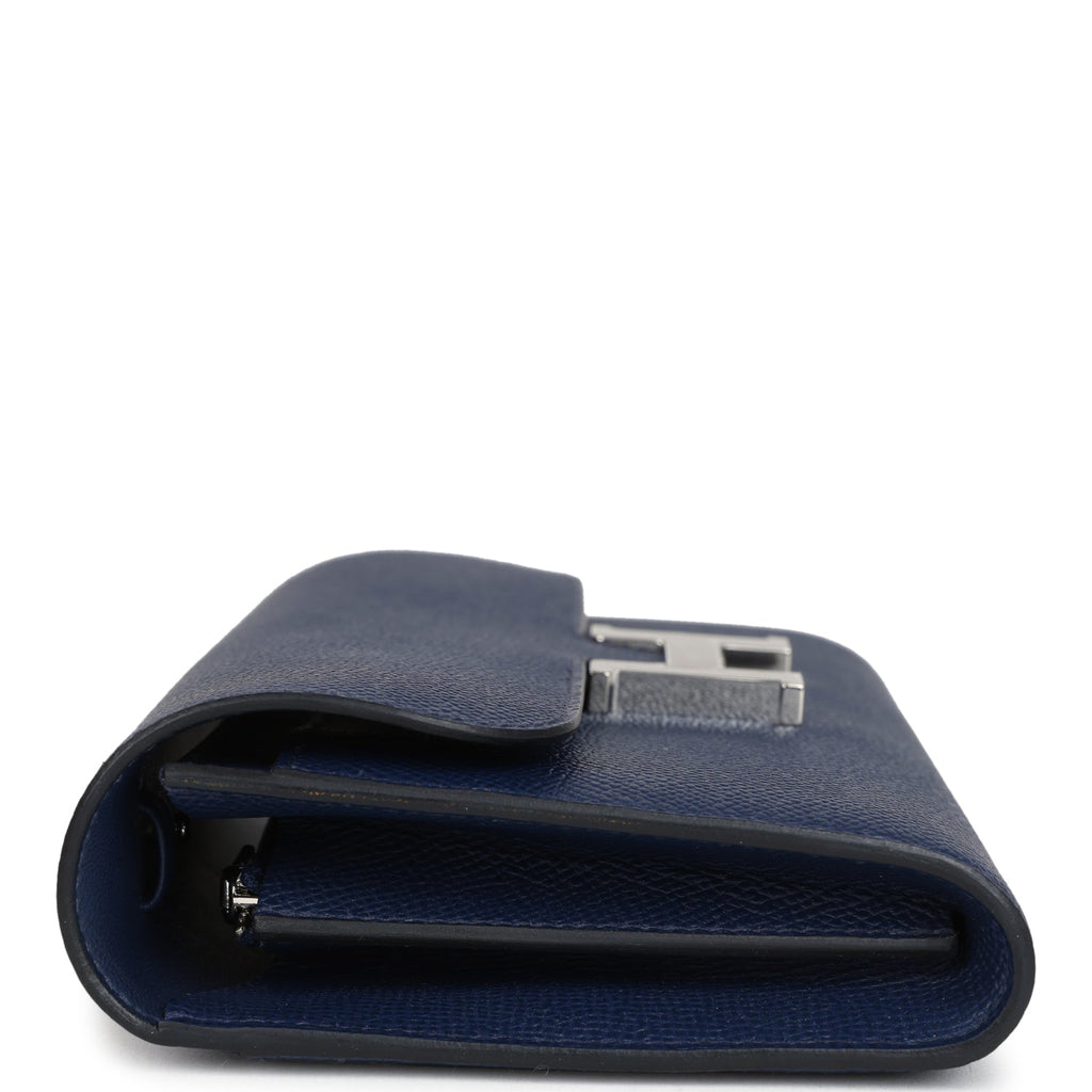 Constance Wallet To Go Bleu Navy Epsom Palladium Hardware Bag