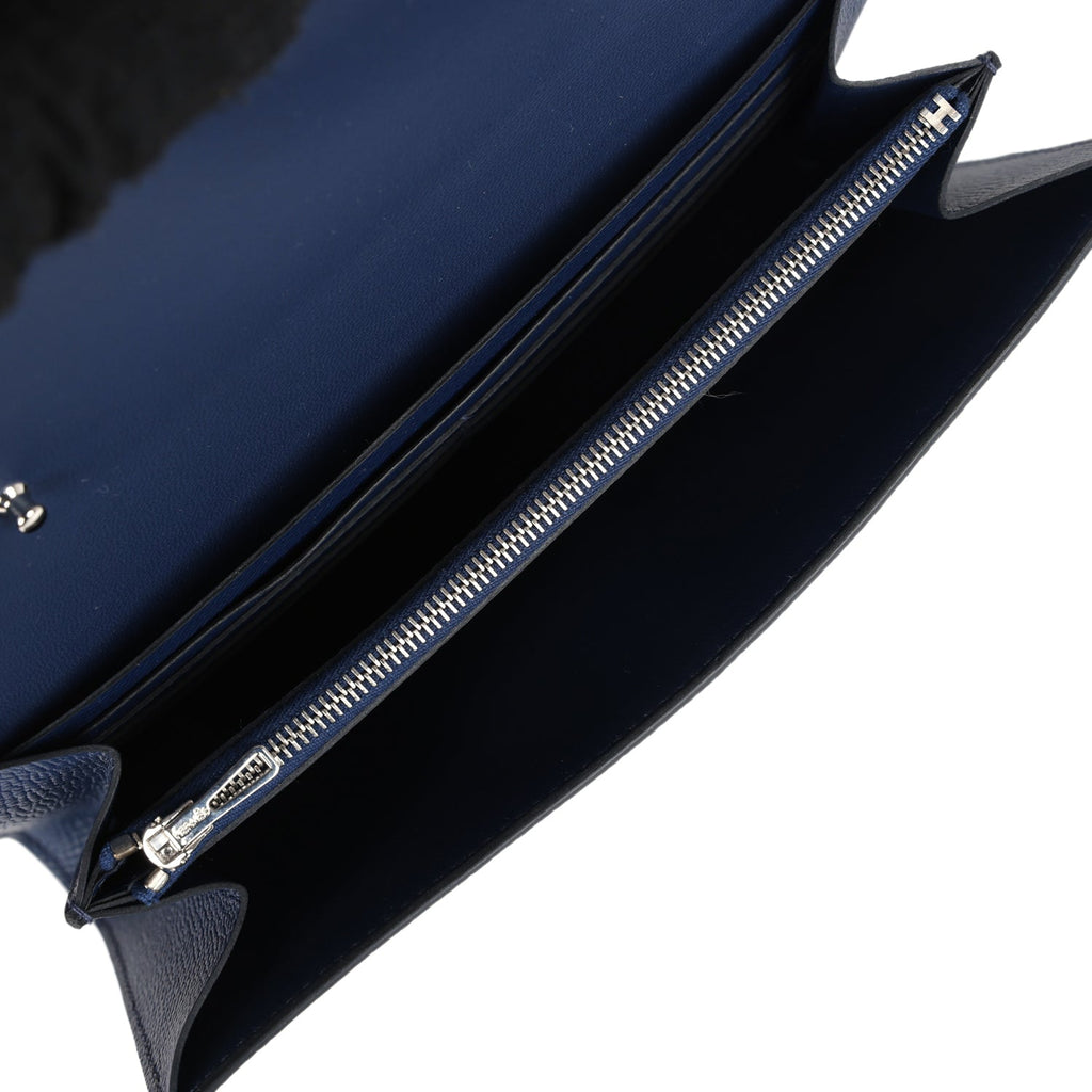 Constance Wallet To Go Bleu Navy Epsom Palladium Hardware Bag