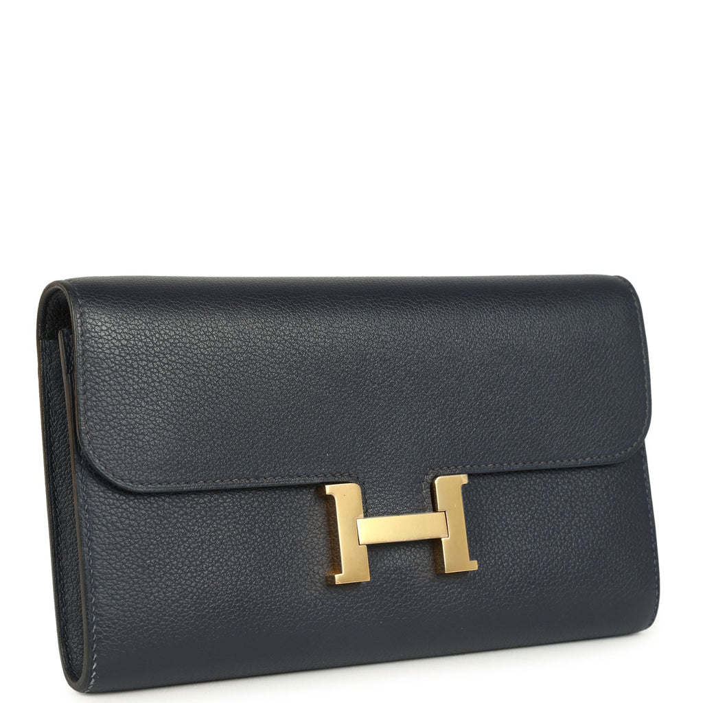 Constance Wallet To Go Bleu Nuit Evercolor Gold Hardware Bag