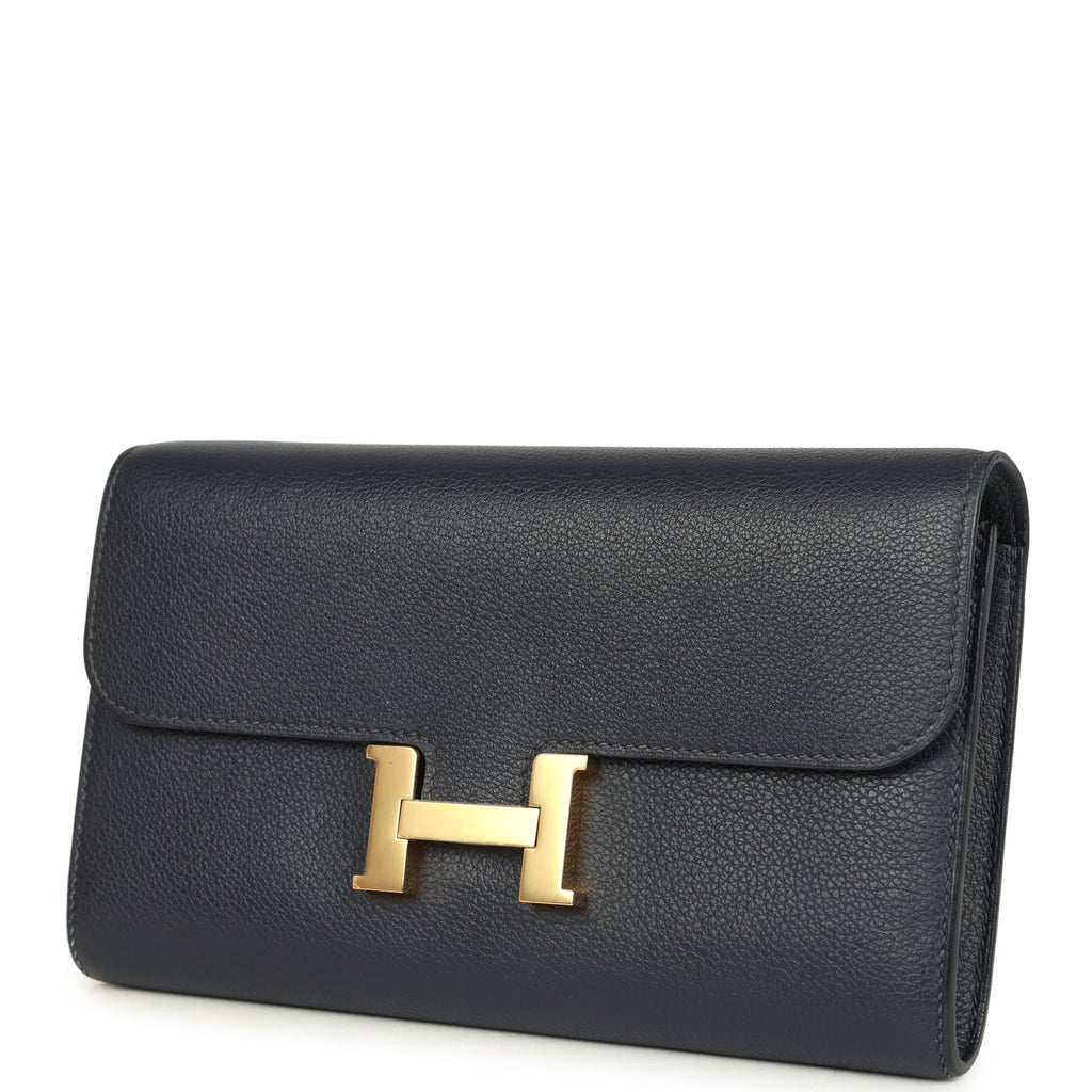 Constance Wallet To Go Bleu Nuit Evercolor Gold Hardware Bag
