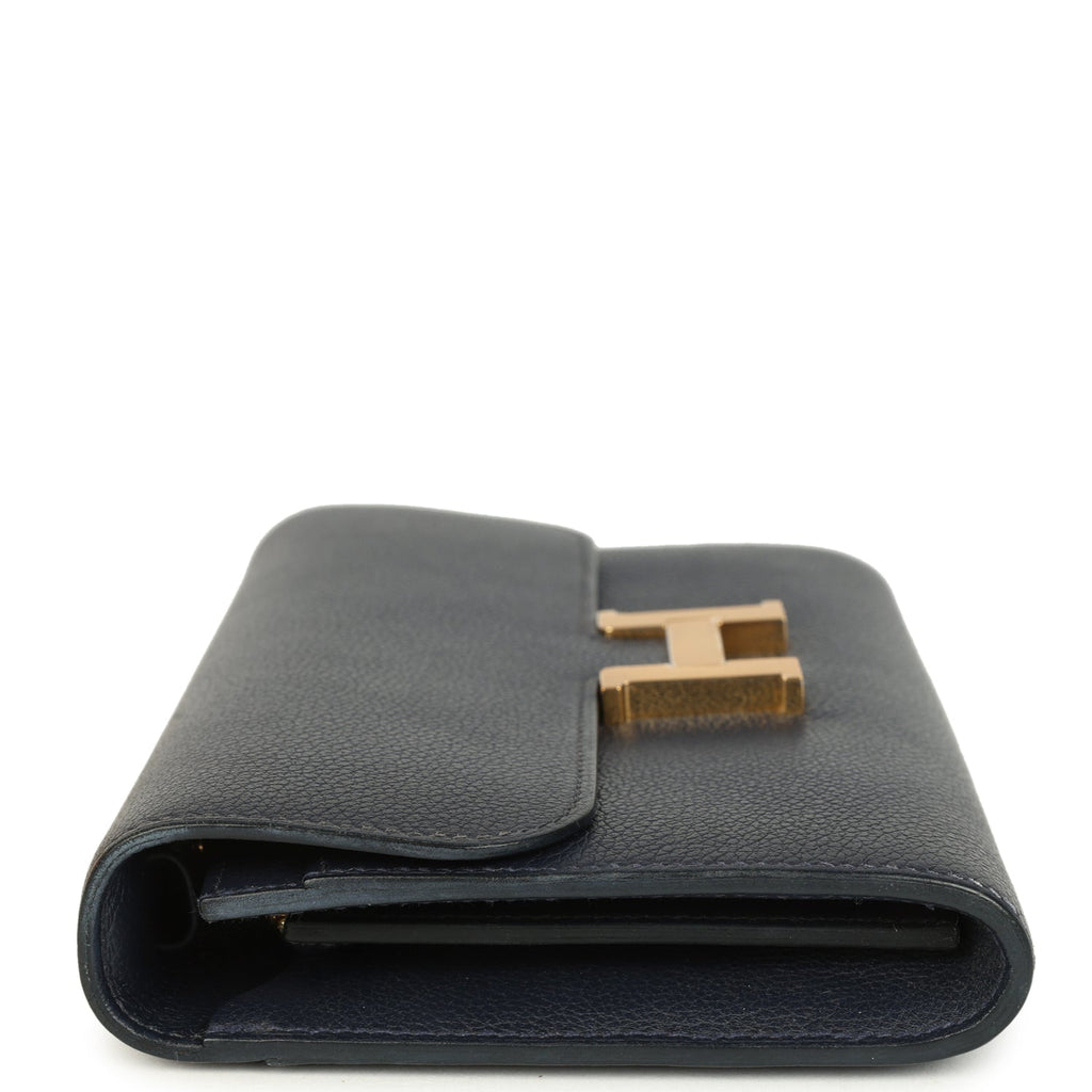 Constance Wallet To Go Bleu Nuit Evercolor Gold Hardware Bag