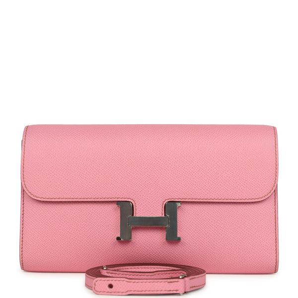 Constance Wallet To Go Bubblegum Epsom Palladium Hardware Bag