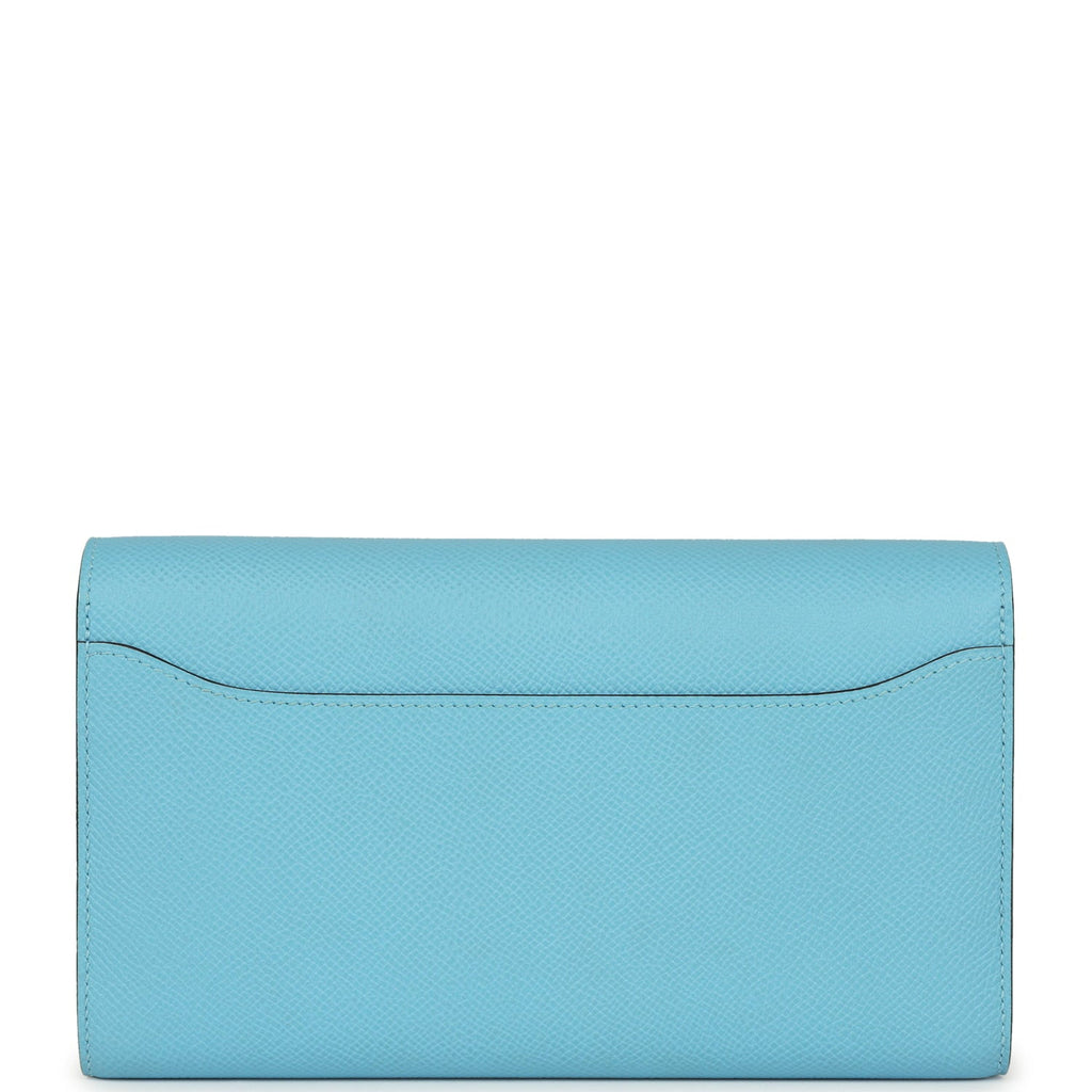 Constance Wallet To Go Celeste Epsom Gold Hardware Bag