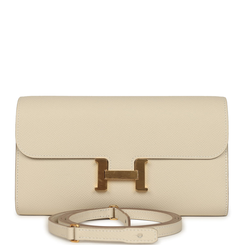 Constance Wallet To Go Craie Epsom Gold Hardware Bag