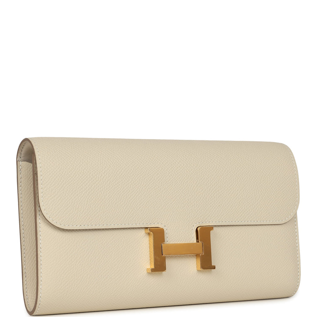 Constance Wallet To Go Craie Epsom Gold Hardware Bag