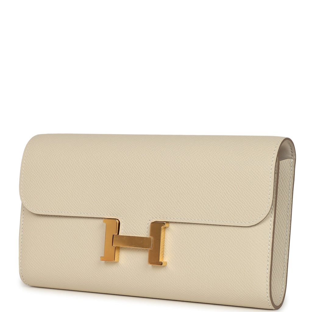 Constance Wallet To Go Craie Epsom Gold Hardware Bag