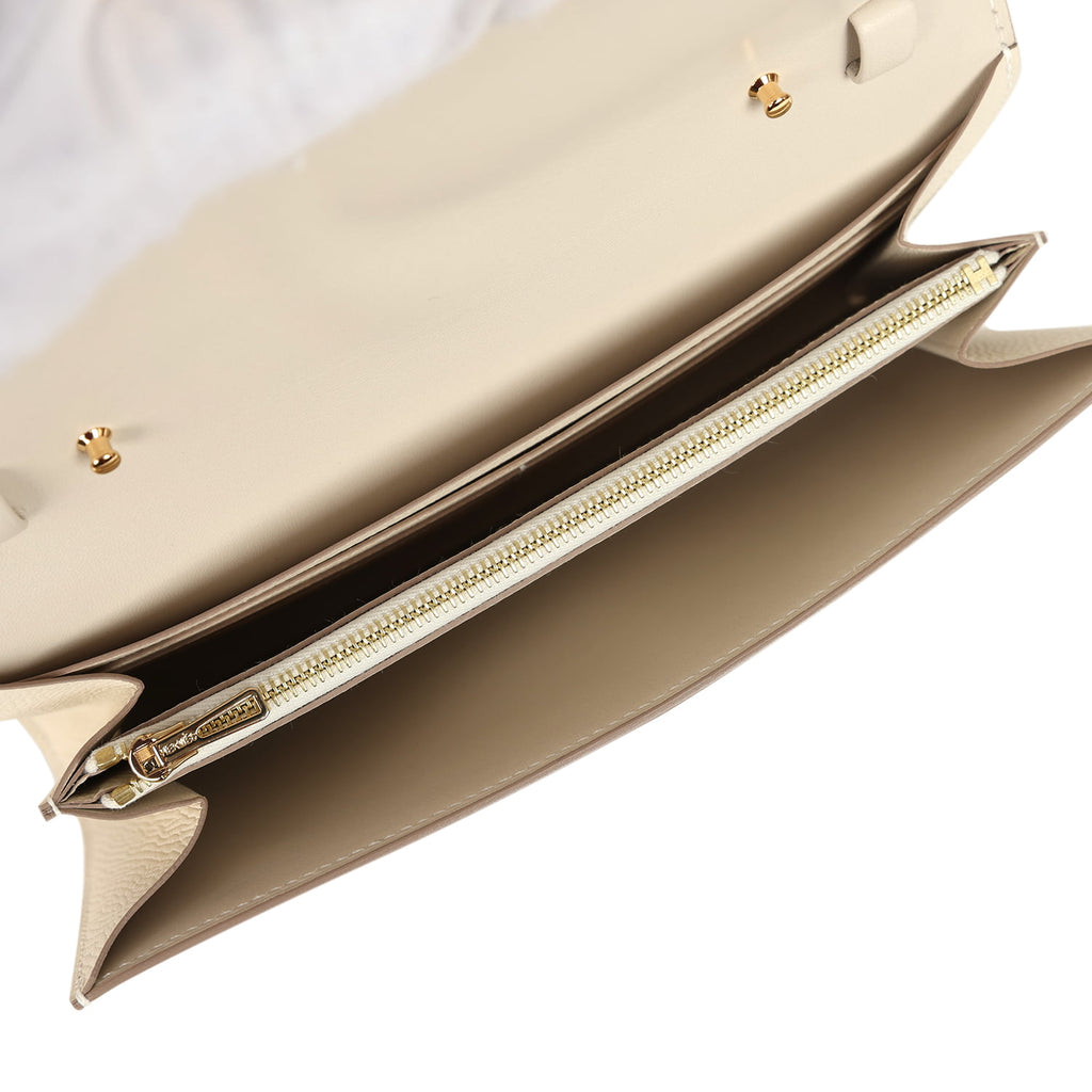 Constance Wallet To Go Craie Epsom Gold Hardware Bag