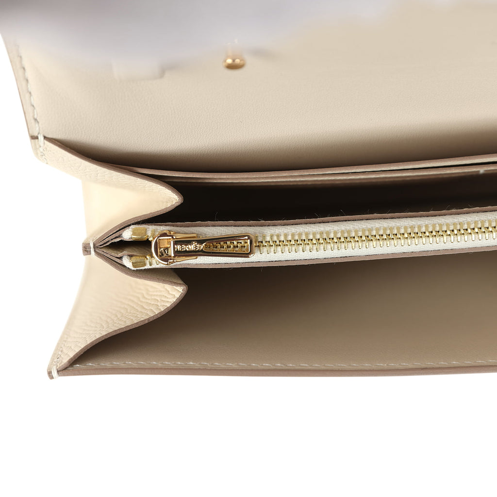 Constance Wallet To Go Craie Epsom Gold Hardware Bag
