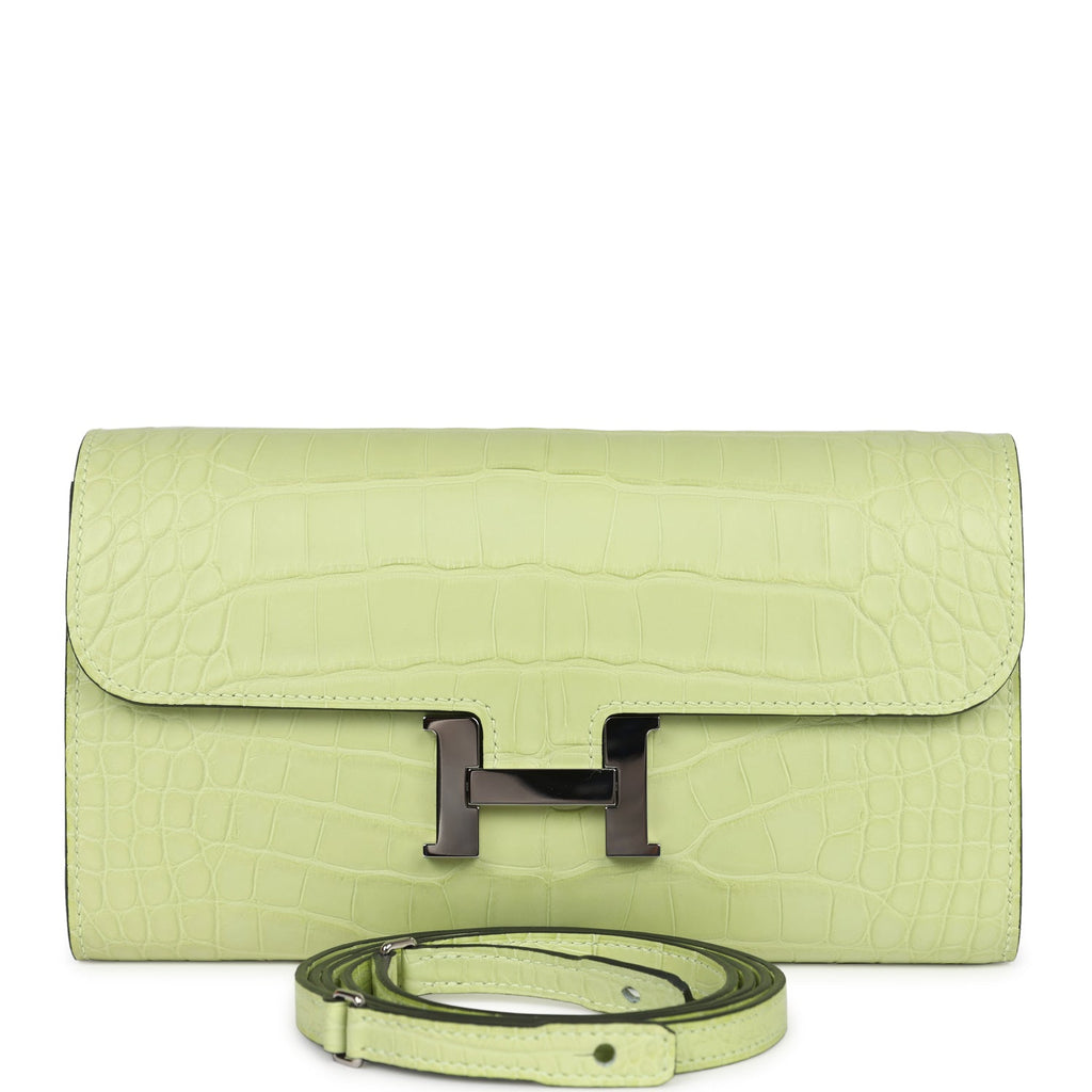 Constance Wallet To Go Jaune Bourgeon Matte Alligator Palladium Hardware Bag
