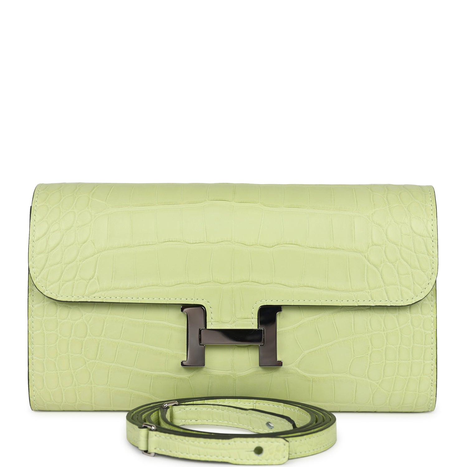 Constance Wallet To Go Jaune Bourgeon Matte Alligator Palladium Hardware Bag